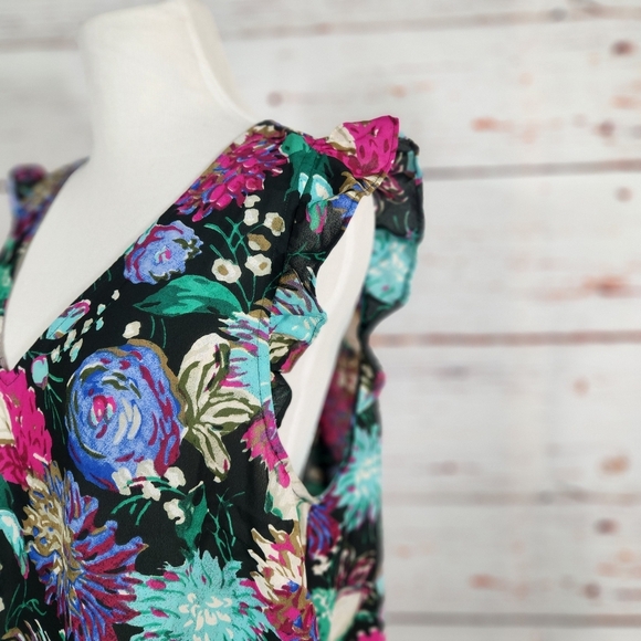 J CREW Floral Ruffle Sleeve Top (16) - Picture 3 of 7